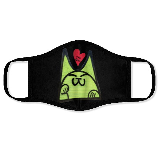 Graffiti cat Face Masks