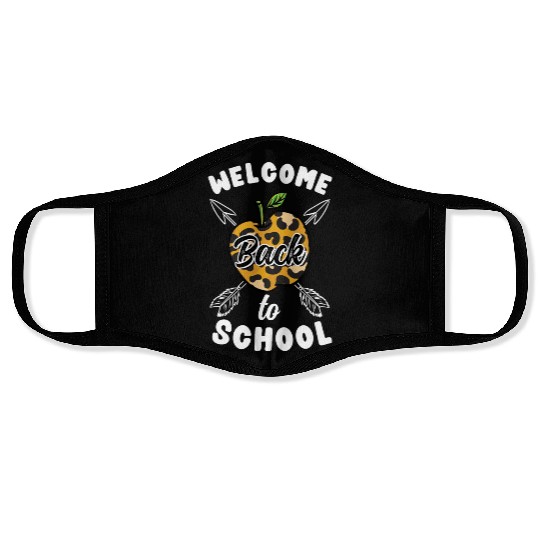 Welcome Back To School Leopard Print Face Masks