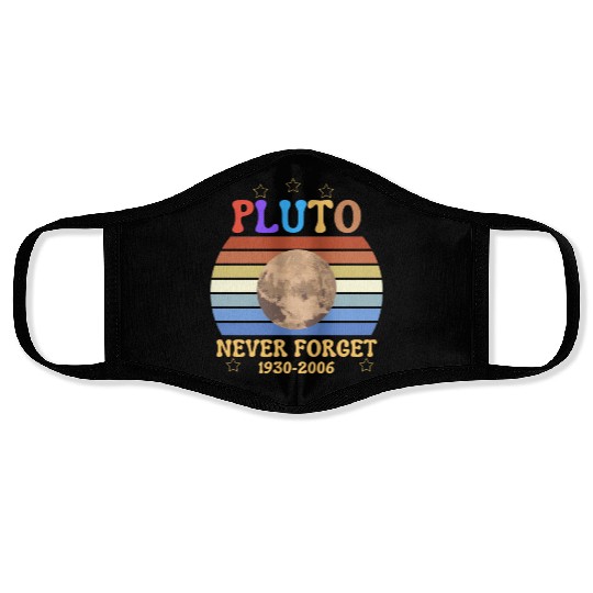 pluto never Forget light Face Masks