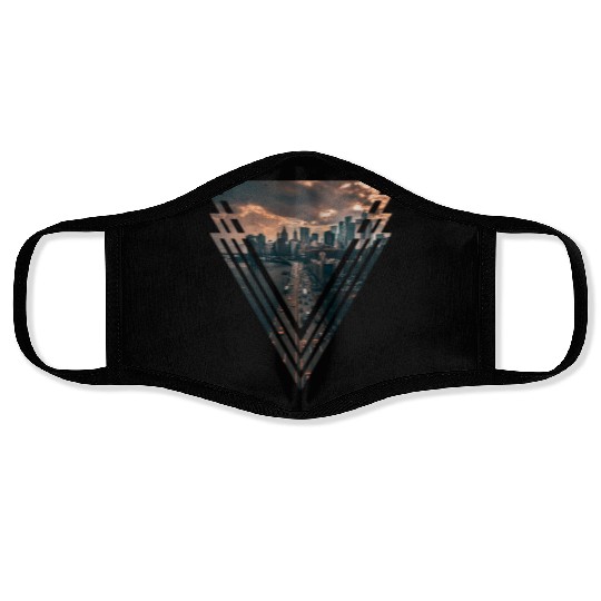 Manhattan in Triangle Face Masks