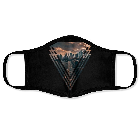 Manhattan in Triangle Face Masks