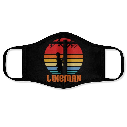 Lineman Retro Vintage Face Masks