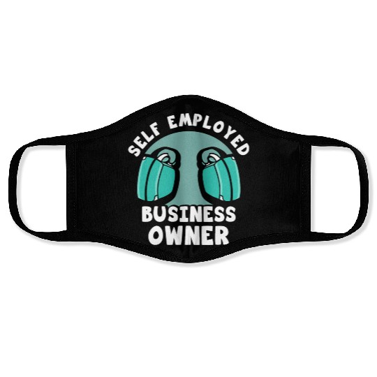 Self Employed Business Owner Freelancer Work Boss Face Masks