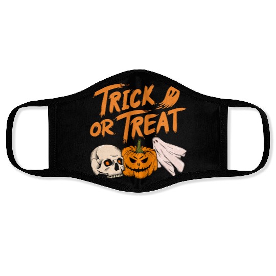 Halloween scary pumpkin head, skull and ghost Face Masks