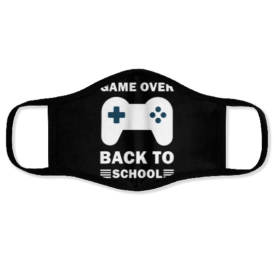 Game Over Back To School Funny Video Gamer Gaming Face Masks
