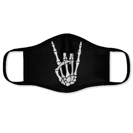 Happy Halloween Skeleton Hand FunnyTrick or treat Face Masks