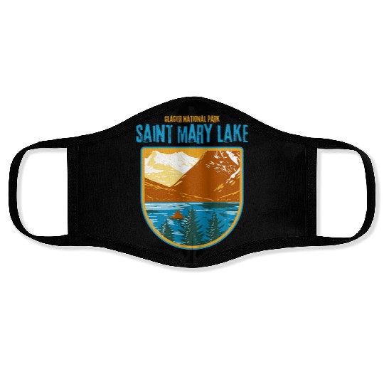 Saint Mary Lake Glacier National Park Face Masks
