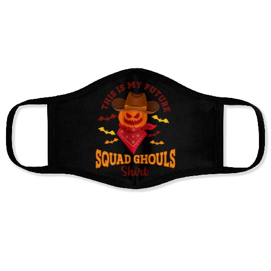 Cowboy Halloween Future Squad Ghouls Skeleton Face Masks