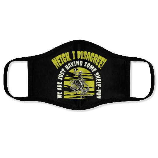 Halloween Cowboy Skeleton Fun Horse Riding Face Masks