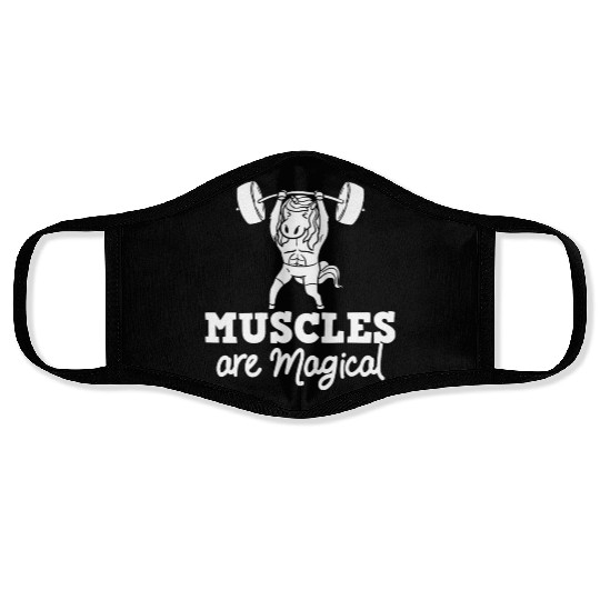Unicorn Muscle Workout Fitness Training Sport Gym Face Masks