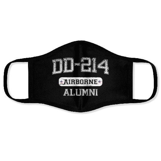 DD-214 US Airborne Alumni Face Masks
