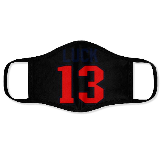 Luck 13 Jersey 13 My Lucky Number Lucky Thirteen Face Masks