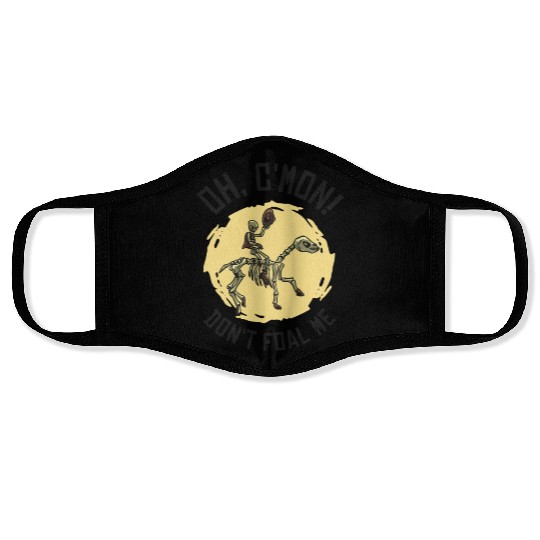 Halloween Cowboy Skeleton Foal Horse Riding Face Masks