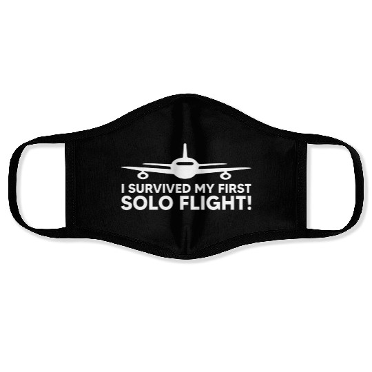 I Survived My First Solo Flight Funny New Pilot Face Masks