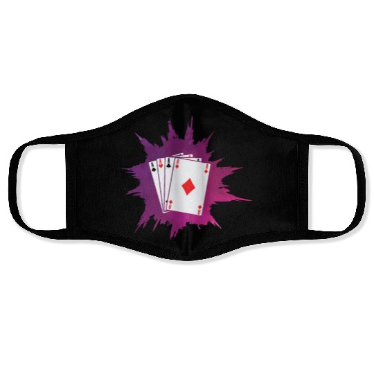 Poker or Skat Card Game Texas Holdem Face Masks