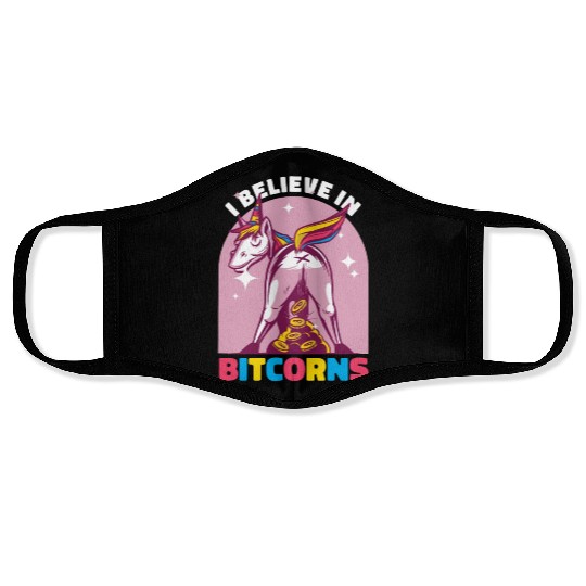 Cryptocurrency Believe In Bitcorns Bitcoin Face Masks