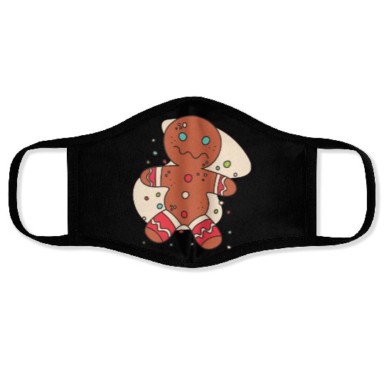 gingerbread man Face Masks