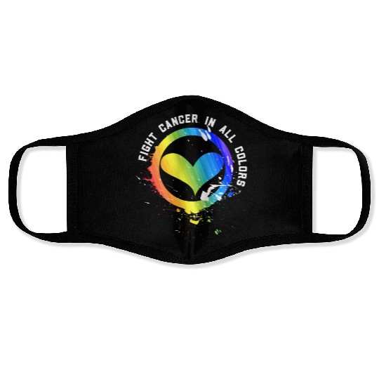 Cancer Sucks In Every Color Fighter Fight Support Face Masks