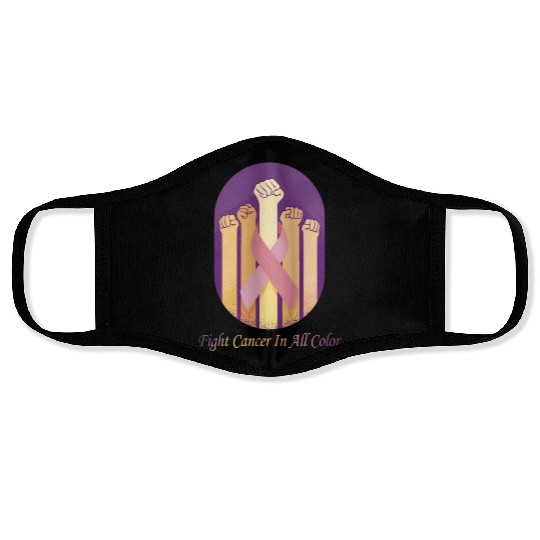 Cancer Sucks In Every Color Fighter Fight Support Face Masks