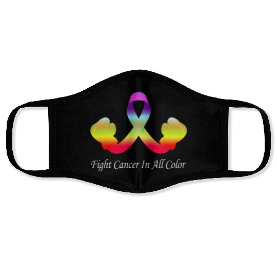 Cancer Sucks In Every Color Fighter Fight Support Face Masks