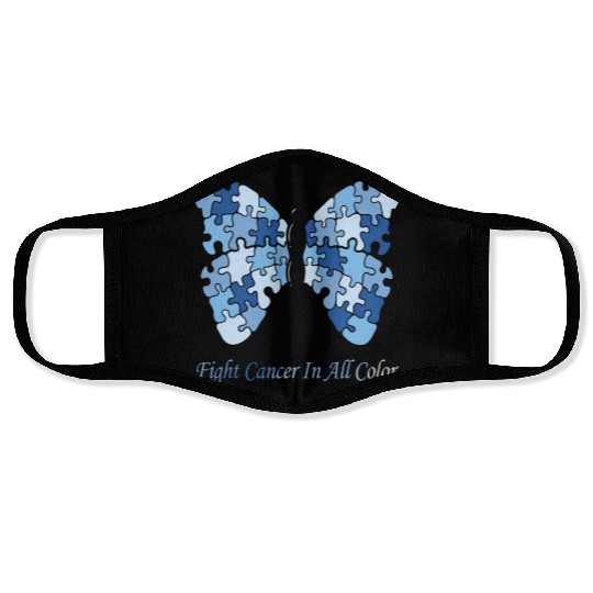 Cancer Sucks In Every Color Fighter Fight Support Face Masks