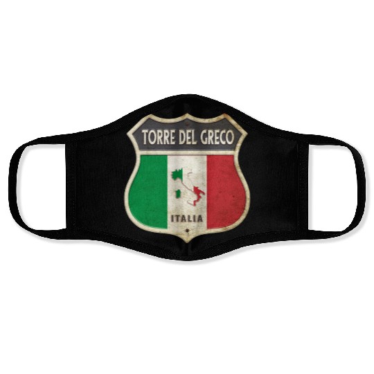 Torre del Greco Italy coat of arms flags design Face Masks