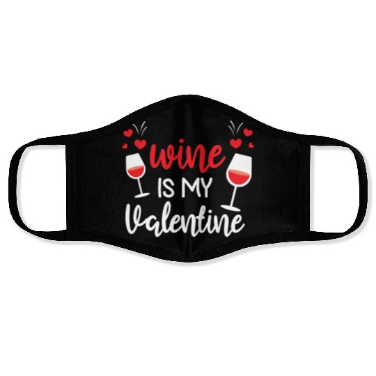 Wine Lover Gifts for Him Her Wine Is My Valentine Face Masks