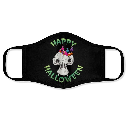 Candy Skull Happy Halloween Cartoon Face Masks