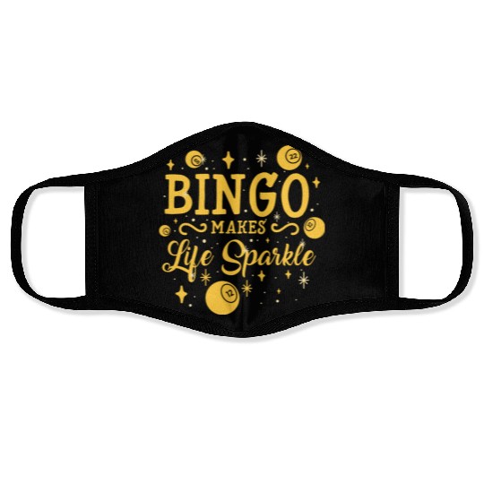 Bingo Makes Life Sparkle Face Masks