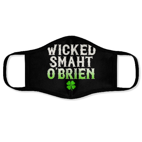 Wicked Smaht O'Brien Clan Boston Irish Slang Face Masks