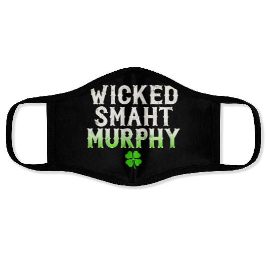 Wicked Smaht Murphy Clan Boston Irish Slang Face Masks