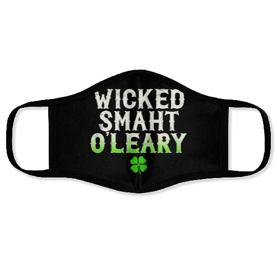 Wicked Smaht O'Leary Clan Boston Irish Slang Face Masks