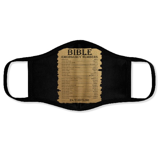Funny Bible Emergency Number Jesus Christian Face Masks