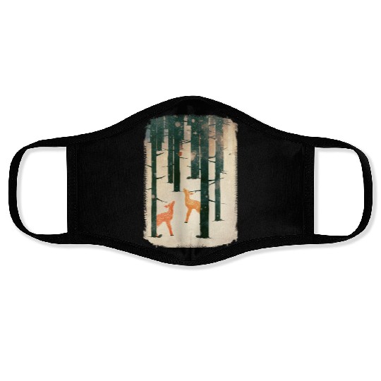 Winter Deer Face Masks