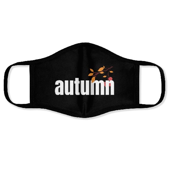 Autumn Tree Orange Fall Leaves The Season Face Masks