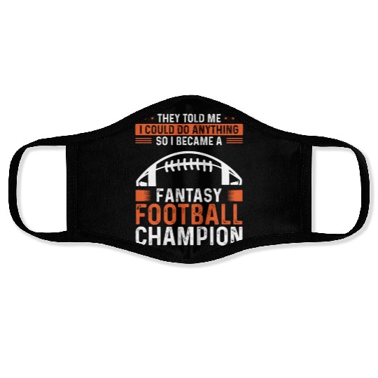Fantasy Football Championship Team Player Trophy Face Masks