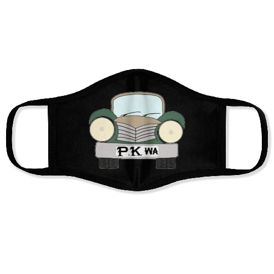 Old Car Khaki Afrikaans PK wa Face Masks