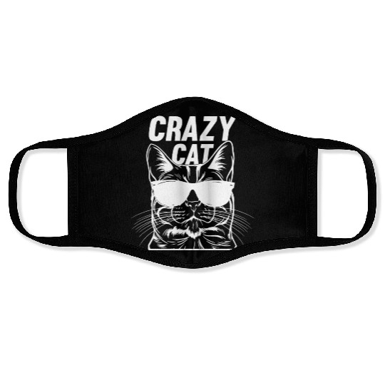 Cat Owner Cat Lover Funny Cat Meme I Crazy Cat Face Masks