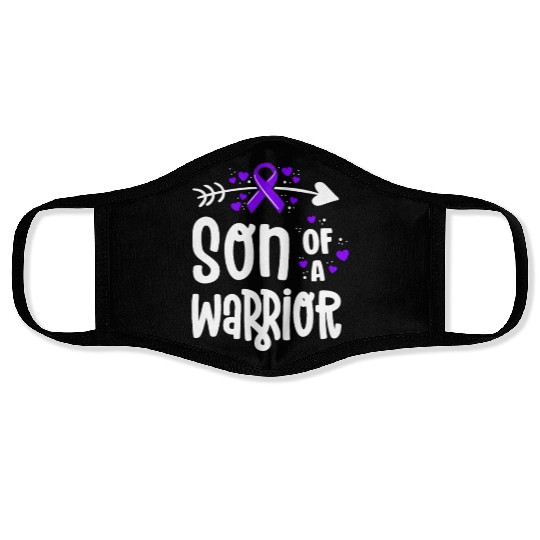 Son Of A Warrior Hodgkins Lymphoma Cancer Face Masks
