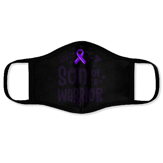 Son Of A Warrior Hodgkins Lymphoma Cancer Face Masks