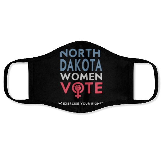 North Dakota Women Vote Voter 2022 Election Face Masks
