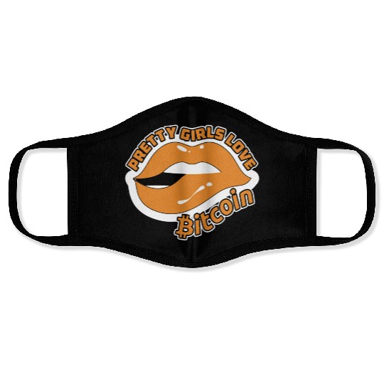Pretty GIrls Love Bitcoin Face Masks