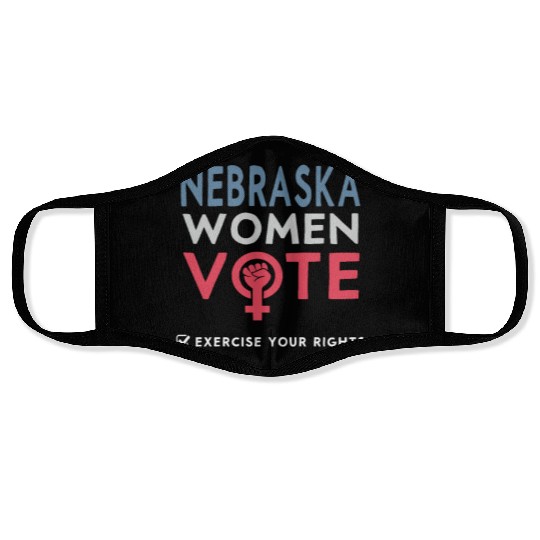 Nebraska Women Vote Voter 2022 Election Feminist Face Masks