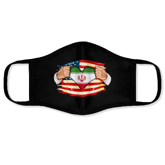 Persians Who Live in America Iran Flag Face Masks