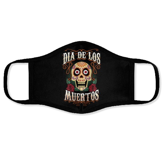 Dia De Los Muertos Day Of The Dead Calavera Face Masks