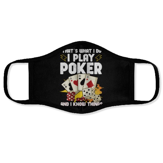 Poker Casino Poker Player Gambling Roulette Gift Face Masks