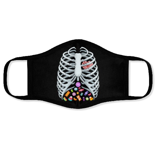 Funny Candy Skeleton Rib Cage Halloween Costume Face Masks