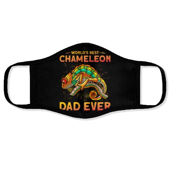 World's best Chameleon Dad ever Face Masks