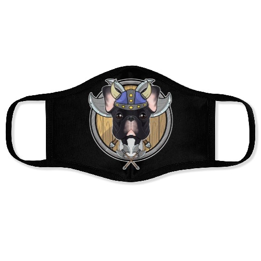 French Bulldog I Valhalla I Viking Face Masks