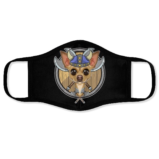 Chihuahua I Valhalla I Viking Face Masks
